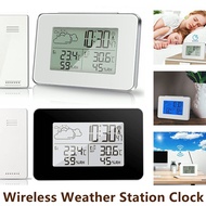 Weather Clock Digital Thermometer Clock Wireless Weather Clock LCD Weather Clock Weather Alarm Clock