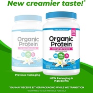 Organic Plant-Based Protein Powder, 21g Protein + 50 Superfoods ,Vanilla Flavor,1.22kg