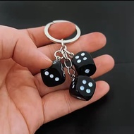 GANTUNGAN Cute Handmade Dice Keychain – Aesthetic Keychain & Bag Decoration