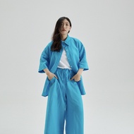 DOTLINEPLAIN / SUMMER LINEN CO-ORD SET - 4 COLORS