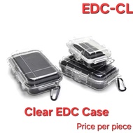 Avpro EDC-CL Clear ABS EDC Storage Box Waterproof Case Safety Foam Sealed Equipment Explore Outdoor 
