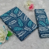 Kain batik cap garutan dua warna hijau tosca - Kain batik seragaman - kain katun halus - kain batik