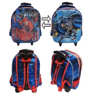 School Bag Kindergarten Trolley USAP Sequins Spiderman V Batman IMPORT Latest Q2R6 BIG School Unisex Price Can Pay On The Spot