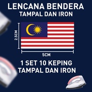 Lencana Jalur Gemilang, Tampal dan Iron  KPM Specs 2.5cm - 5cm