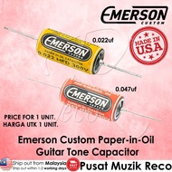 Emerson Paper in Oil Guitar Tone Capacitor 0.022uF Yellow & Cream / 0.047uF Red & Cream - Vintage Gu