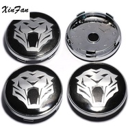 XINFAN 4PCS Tiger Head Logo 60MM Car Wheel Center Cap Rim Hub Cover for Jaguar Audi BMW Nissan Toyot
