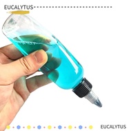 EUTUS 10PCS Empty Hair Dye Bottle, Plastic Twist Cap Bottles Oil Liquid Dropper Bottles, Portable 10ml/15ml/20ml Transparent Inks Tattoo Pigment Ink Containers