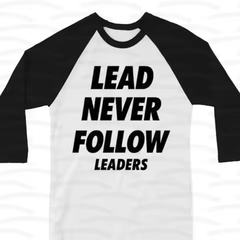 2026 New Men's Women's Lead Never Follow Leaders 3D Printed Casual T Shirt Harajuku Street Round Nec