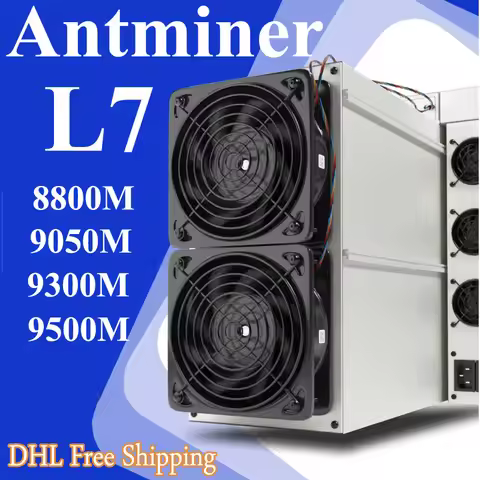In Stock Antminer L7 9500M Miner 8800M/9050M/9300M 3425W Mining New Crypto Machine, Free Delivery