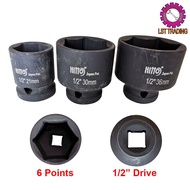 [READY STOCKS] HITTO BLACK HARDENED BOX SOCKET 1/2" DRIVE 6 POINT SHORT (10MM - 36MM)