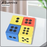 4Pcs Foam Dice 6 Sided Dice Assorted Education Game Dices Early Math Skills .48 Inches Big Foam Dice