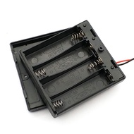 1Pcs AAA Battery Holder Case Box with ON/OFF Switch Cover 4 Slot Battery Container