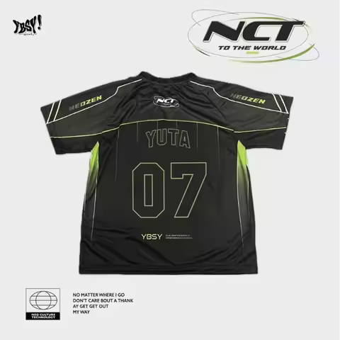 Korean Men'S Group Nct 127 Jerseys T-Shirt Summer Unisex Sports Couple Shirt V-Neck Loose Quick Dryi
