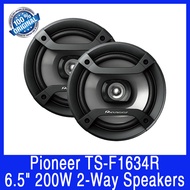 Pioneer TS-F1634R 6.5" Car Stereo Speakers. 200W. 2-Way. 88dB. Full-range speakers. Dimensions: 4.9 x 6.2 x 5.6 inches.