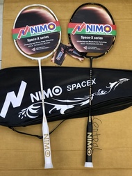 Raket Bulutangkis Nimo Space X 200 Full Carbon Original Free Cover