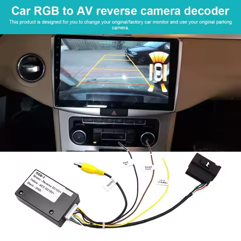 12V Backup Camera Decoder RGB To AV Reverse Camera CVBS Interface Reversing Camera Signal Converter 