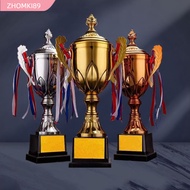 ZHOMKI89 Awards Trophy, Sports Games Champion Small  Cup, Craft Souvenirs Metal Model with Lid Socce