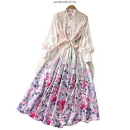 KATUN FADFAD | Women's Long Sleeve Dress | Beautiful Floral Motif | Korean Style Spring Style | Ligh