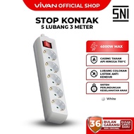 VIVAN Safety Socket 4000W Fireproof Socket 3m VPS-H2051A Series 36 Month Warranty VPS-H2051A