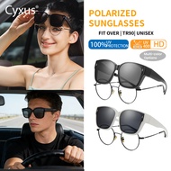 [LOCAL SELLER]Cyxus Foldable Polarized Wrapround Sunglasses Anti Glare UV 400 For Women Men P1128