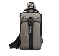 全城熱賣 - 男士多功能胸包單肩斜挎包（卡其色長：18*寬：10*高：30cm）