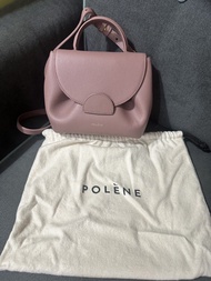 Polene Number One Nano(豆沙紅色)荔枝皮牛皮