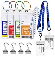 Cruise Luggage Tags Essentials 4 Sets with Zip Seal and Steel Loops + 2 Cruise Lanyard Detachable ID