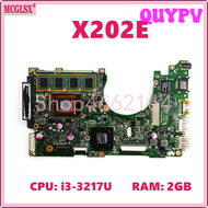 X202E QUYPV I3-3217U เมนบอร์ดโน๊ตบุ๊ค2GB-RAM CPU สำหรับ ASUS S200 S200E X202 X202E X201EP X201EV แล็ปท็อปเมนบอร์ด X201E ทดสอบ APITV