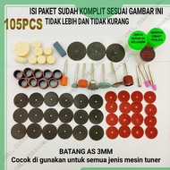 Diskon!! Mata Bor Tuner Mini Grinder IKURA RTS202 Rotary Tools Set 105Pcs