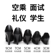 happy2u woman shoes Etika pelajar kolej, kasut tumit tinggi profesional, wawancara pramugari hitam s