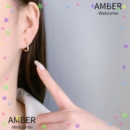 AMBER Ear Buckle Women Girl Jewellery Gift Costume Jewellery Heart Shape
