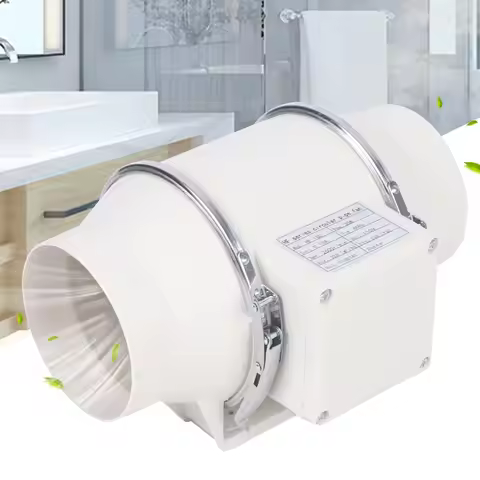 220 CFM 4-Inch Inline Duct Fan Bathroom Kitchen Exhaust Ventilation Blower 35W