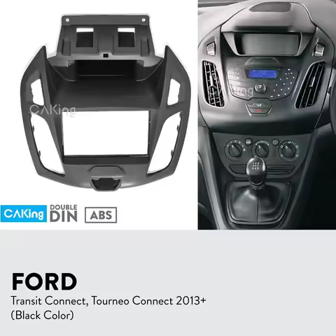 Double Din Fascia Radio Panel for FORD Transit Connect, Tourneo Connect 2013+ Dash Kit Facia Plate A