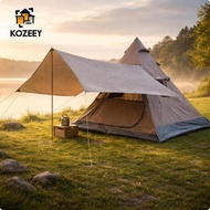 [KOZEEY] 3 Season Pyramid Tent Easy Setup Teepee Tent 210D Oxford Material for Families