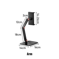 Monitor Tablet Holder Portable Aluminium Alloy Lazy Arm 360 Rotasi Desktop Bracket Tablet iPad Handp