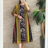 BAJU WANITA DRESS TENUN ETNIK NUSANTARA