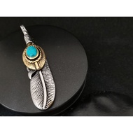 Stainless steel 16 ×72mm Takahashi Goros Feather men's pendant