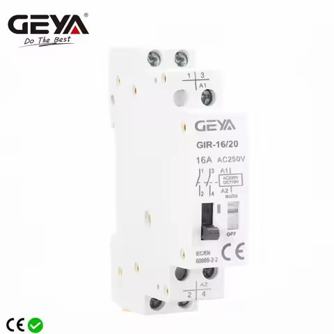 GEYA GIR Mechanical Impulse Relay Household Bistable Latching Auto Control Relay 1P 2P 16A 1NO 2NO C