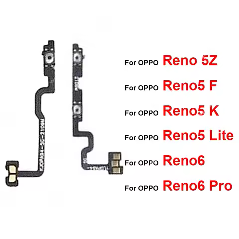 Power Volume Flex Cable For OPPO Reno 5Z 5K 5F 5 Lite Reno6 Reno 6 Pro 5G Side Button Power Volume F