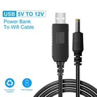 Powerbank to Modem Wifi DC Cable | 5V to 12V USB to DC Plug Cable Converter for Modem Router