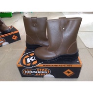 SEPATU SAFETY KRUSHERS COKLAT MT ISA/SEPATU KULIT/SEPATU BOOTS