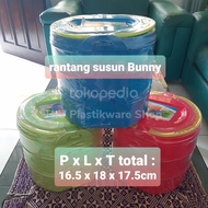 NEW RANTANG SUSUN 3 PLASTIK BUNNY CROWN BISA GROSIR