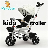 PENBOSE Children'S Bicycles Strollers 4 in 1 Bike Kids Bike Trolley Bike for Kids 3 Wheel Bike