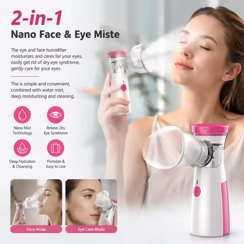 Home 2IN1 Beauty Eye Nebulizer for Dry Eye Relieve Eye Fatigue Face Sprayer for Dry Skin Moisturizin