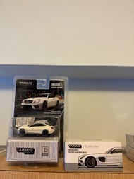Tarmac Works 賓士 C63 AMG SLS AMG 模型車 1/64 1:64 minigt 已開盒 tomytec tomica 一對賣