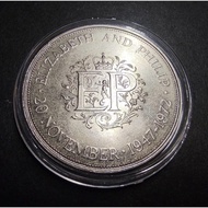 Great Britain Commemorative Coin - Queen Elizabeth & Prince Philip  25th Wedding Anniversary Year 19