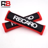 JDM Seat Belt Cover Shoulder Pads Pairs with Embroidery Recaro Racing Logo