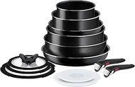 Tefal Ingenio Easy ON Pots &amp; Pans Set, 13 Pieces, Stackable, Removable Handle, Space Saving, Non-Stick, Non Induction, Black, L1599243
