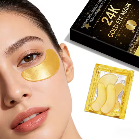 24k Gold Eye Mask Vitamin C Brightening Serum Eye Patch Winter Skincare Gentle Nourishing Holiday Mo