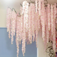 1/5pcs 100CM buatan Cherry Blossom Vine sutera bunga Sakura untuk parti perkahwinan hiasan siling palsu Garland Arch Ivy Diy parti hiasan